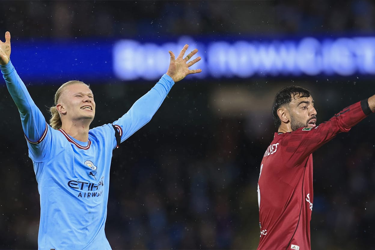 Manchester City krossar Manchester United i ett magiskt derby