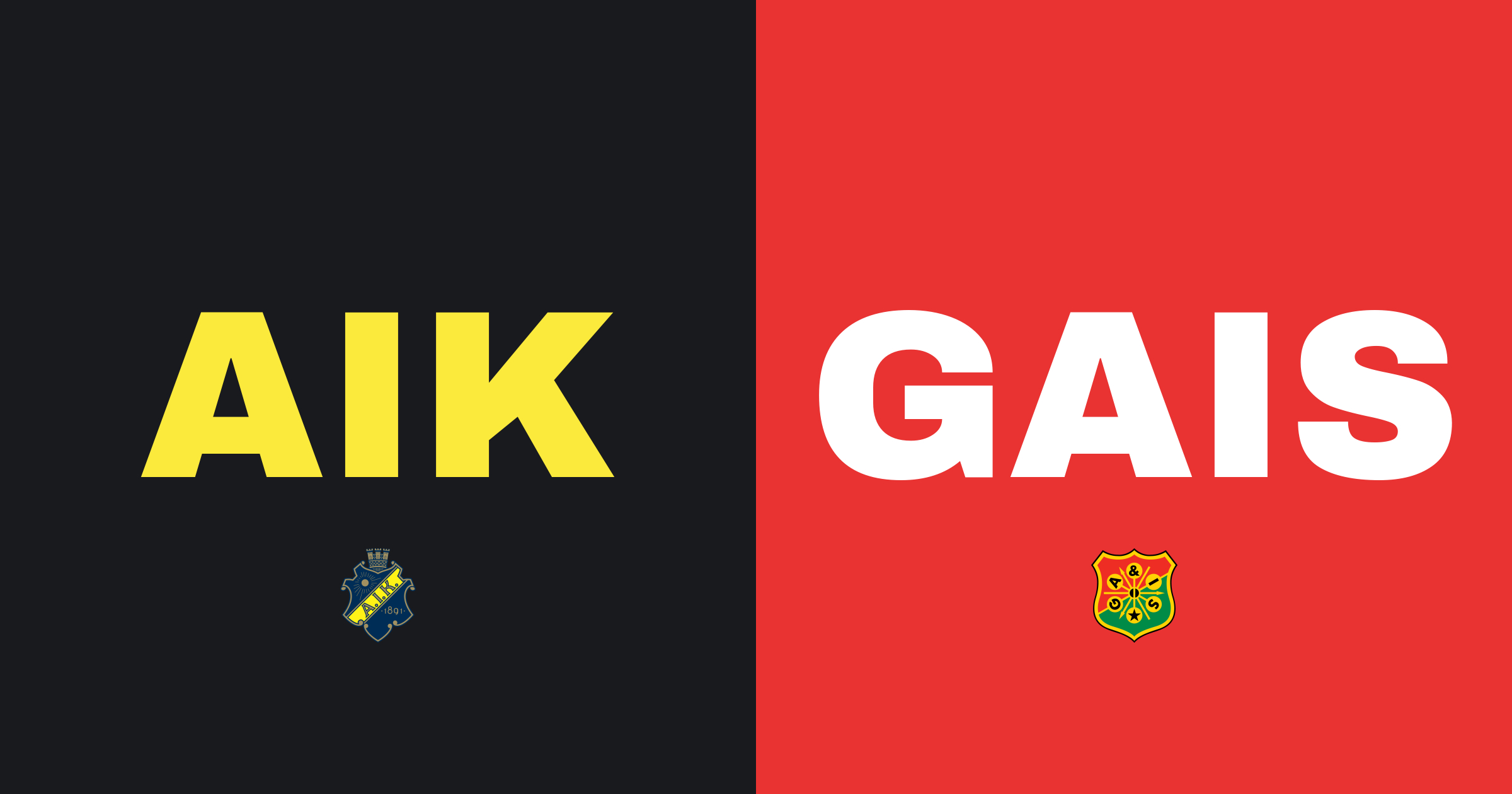 AIK och GAIS spelar oavgjort i Allsvenskan