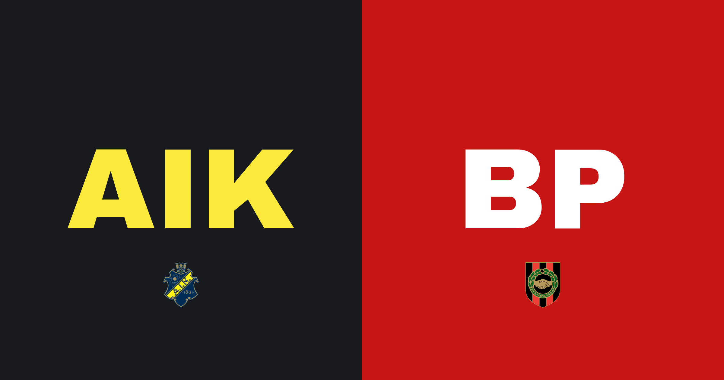 Än så länge 0-0 på Strawberry Arena mellan AIK och IF Brommapojkarna