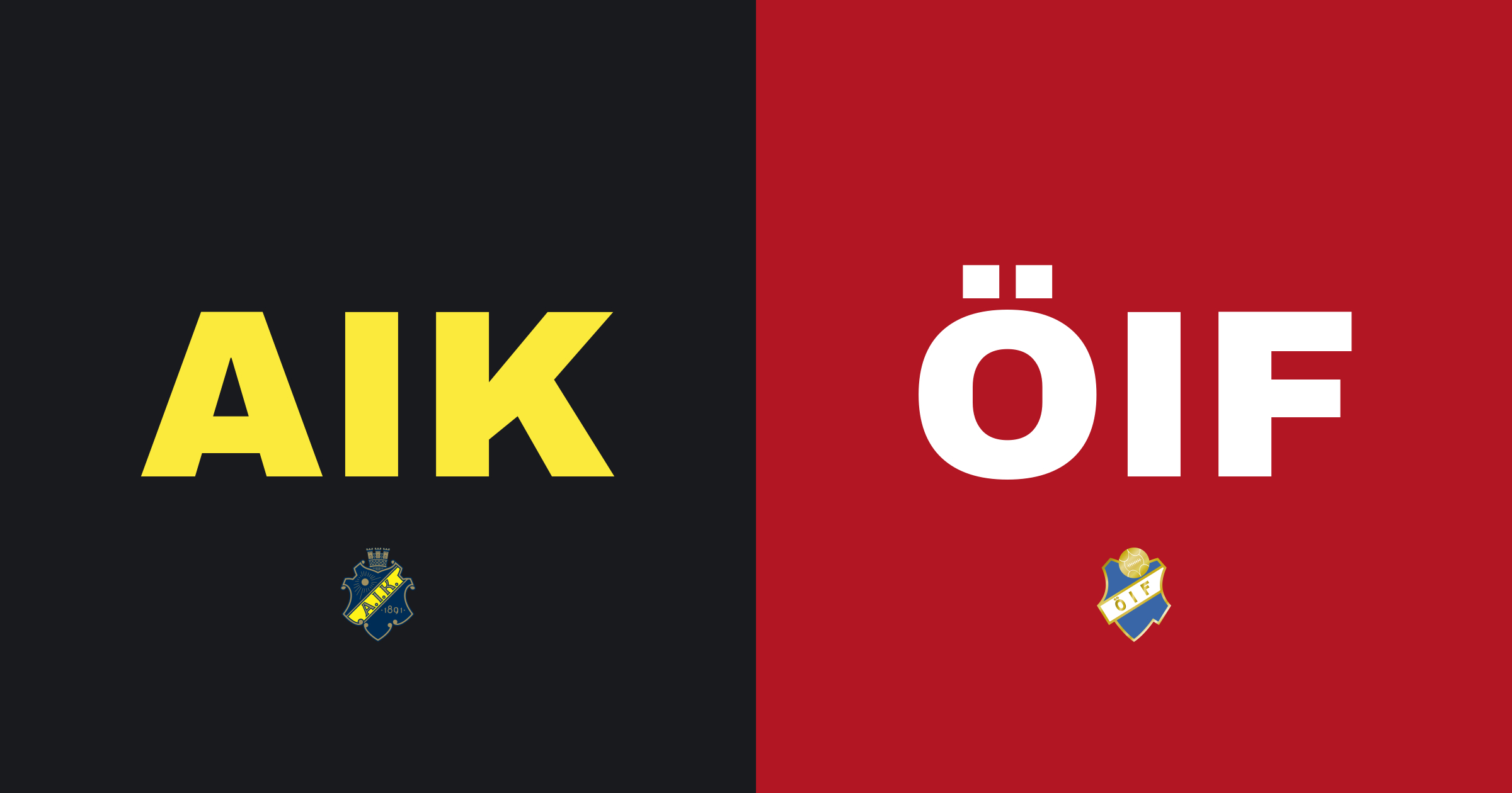 AIK och Östers IF spelar oavgjort på Strawberry Arena