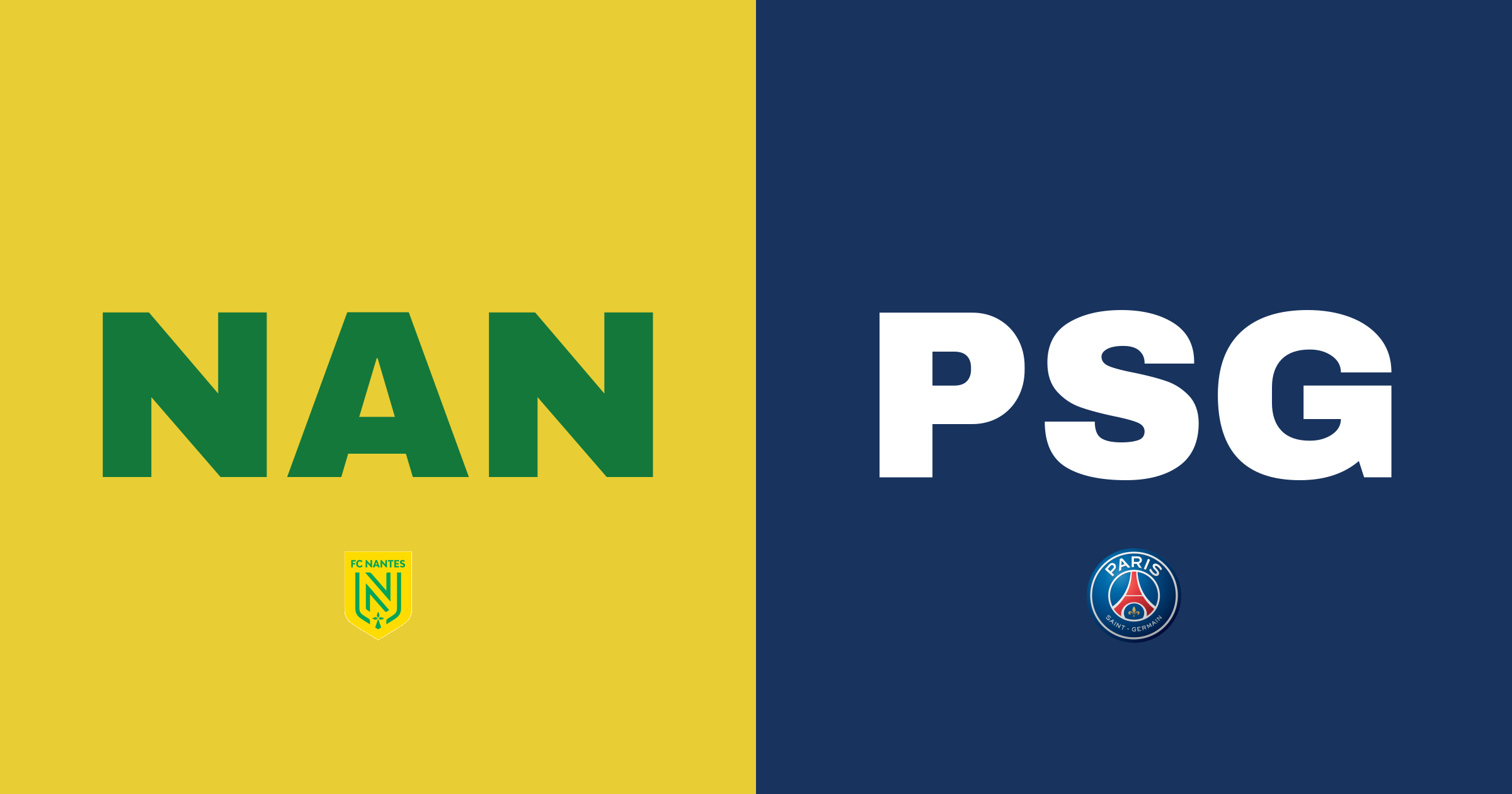 Nantes och Paris Saint Germain spelar oavgjort på Stade de la Beaujoire