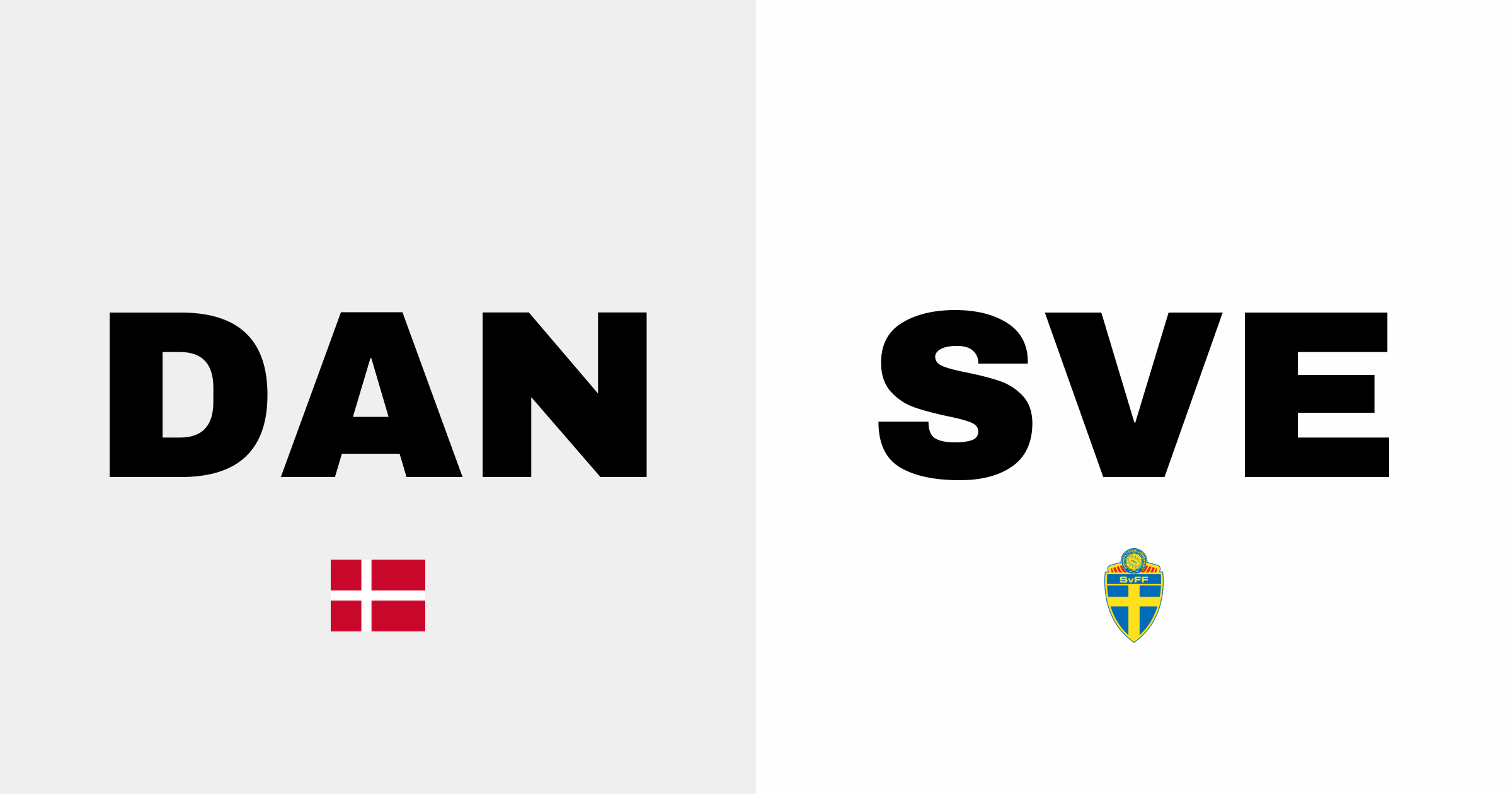 Spännande möte mellan Danmark och Sverige i Fotbolls-EM