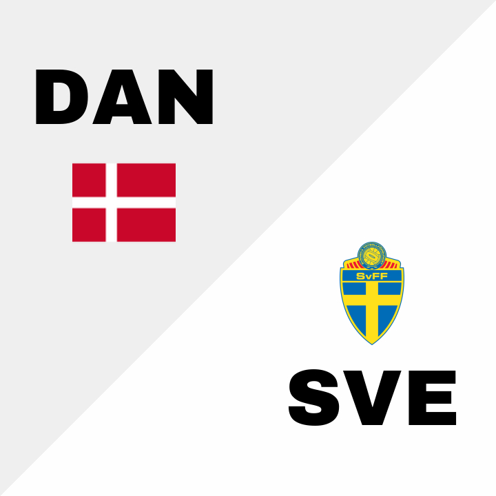 Spännande möte mellan Danmark och Sverige i Fotbolls-EM