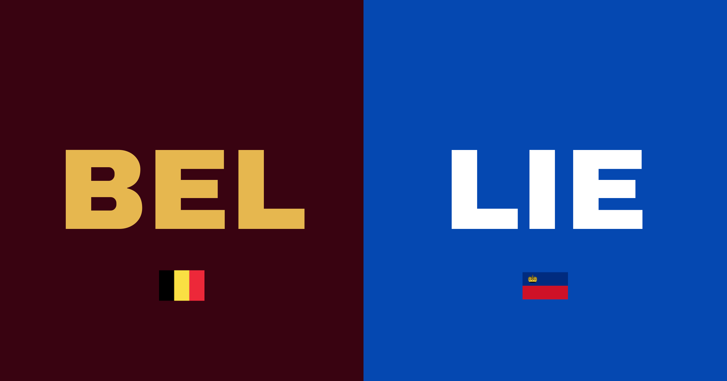 Belgien krossar Liechtenstein med 7-0 på Stade Maurice Dufrasne