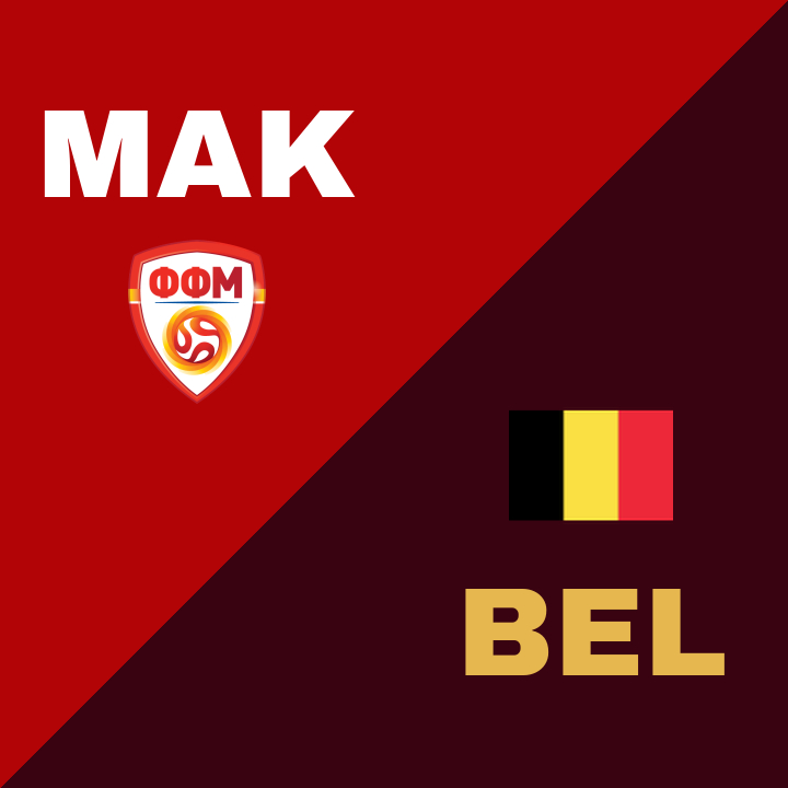 Nordmakedonien och Belgien spelar oavgjort i spännande VM-kvalmatch
