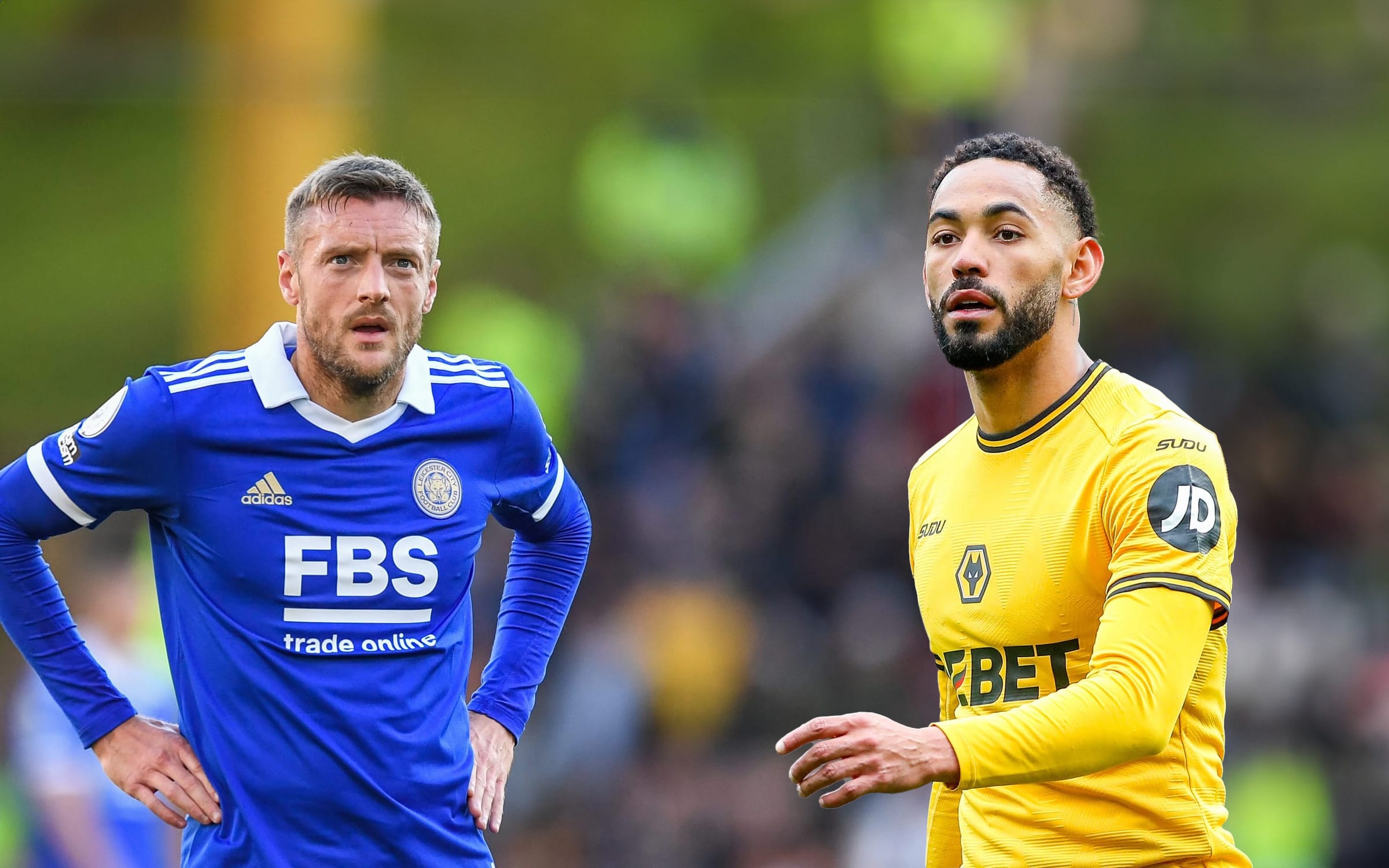Jamie Vardy i Leicester och Matheus Cunha i Wolves