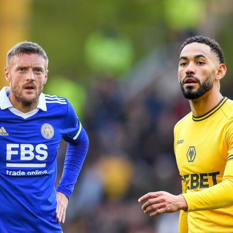 Jamie Vardy i Leicester och Matheus Cunha i Wolves
