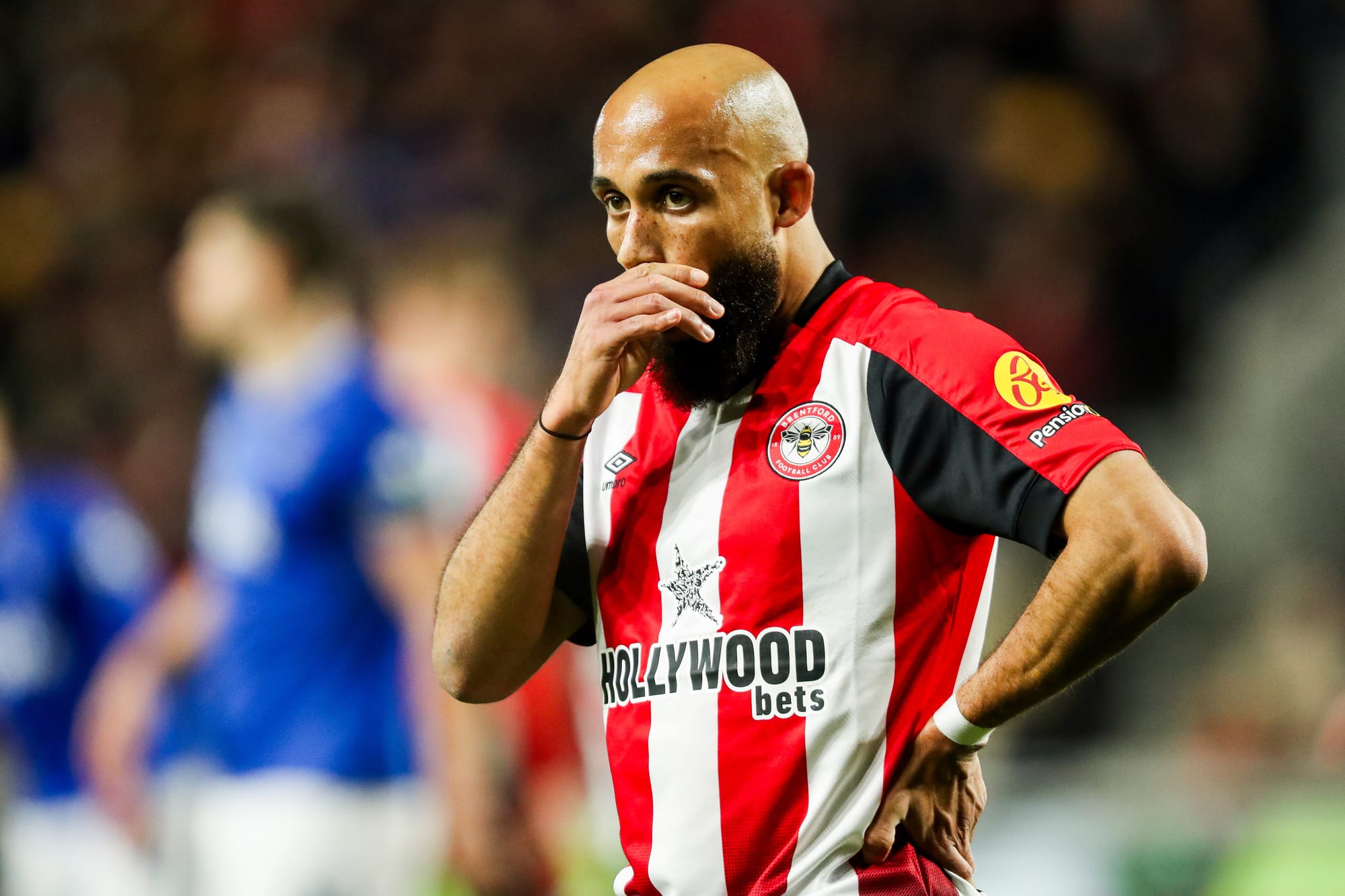 Brentfords striker Bryan Mbeumo.
