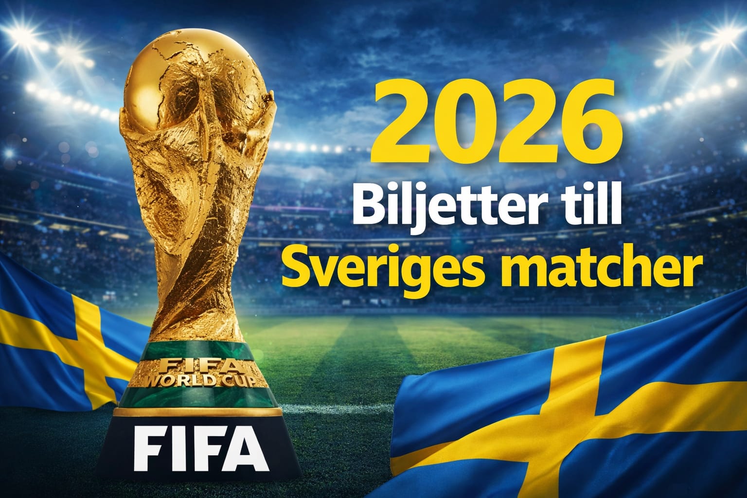 Så får du biljetter till Sveriges matcher i VM 2026